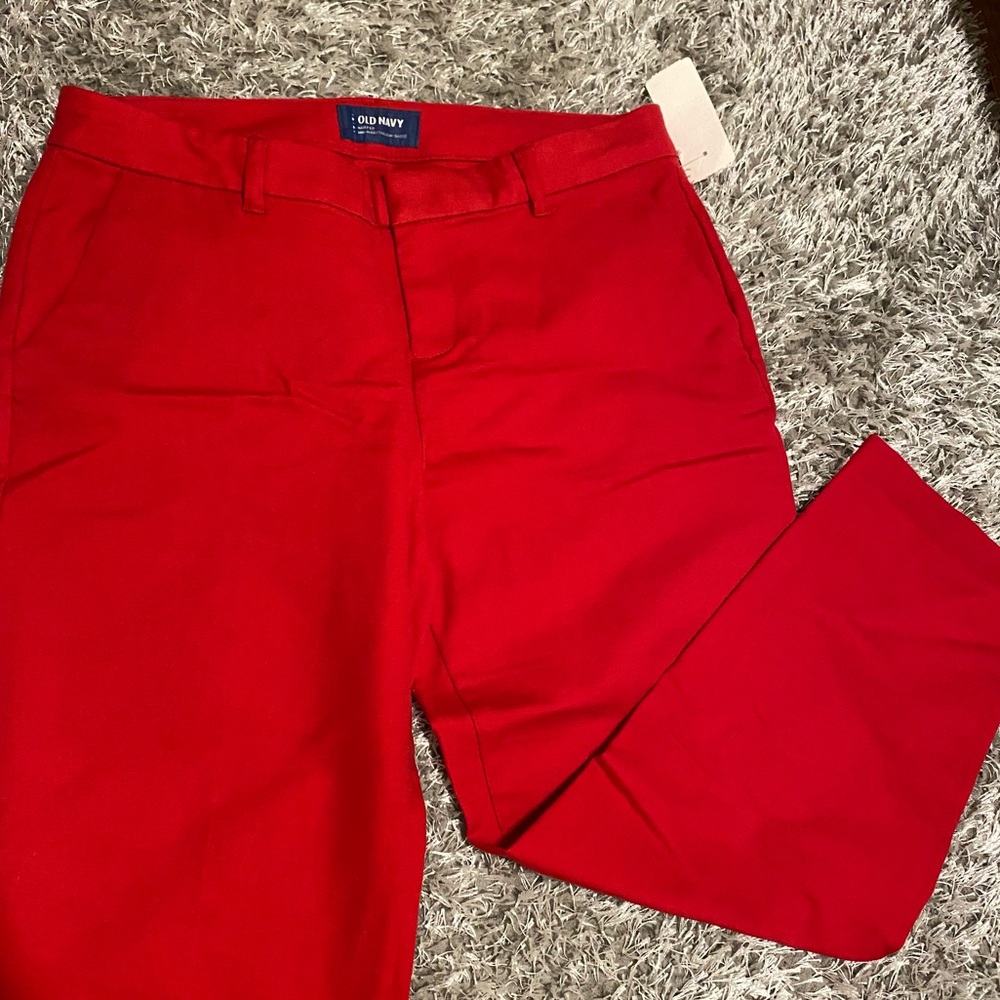 NWT Red Cropped Harper Pants Size 6